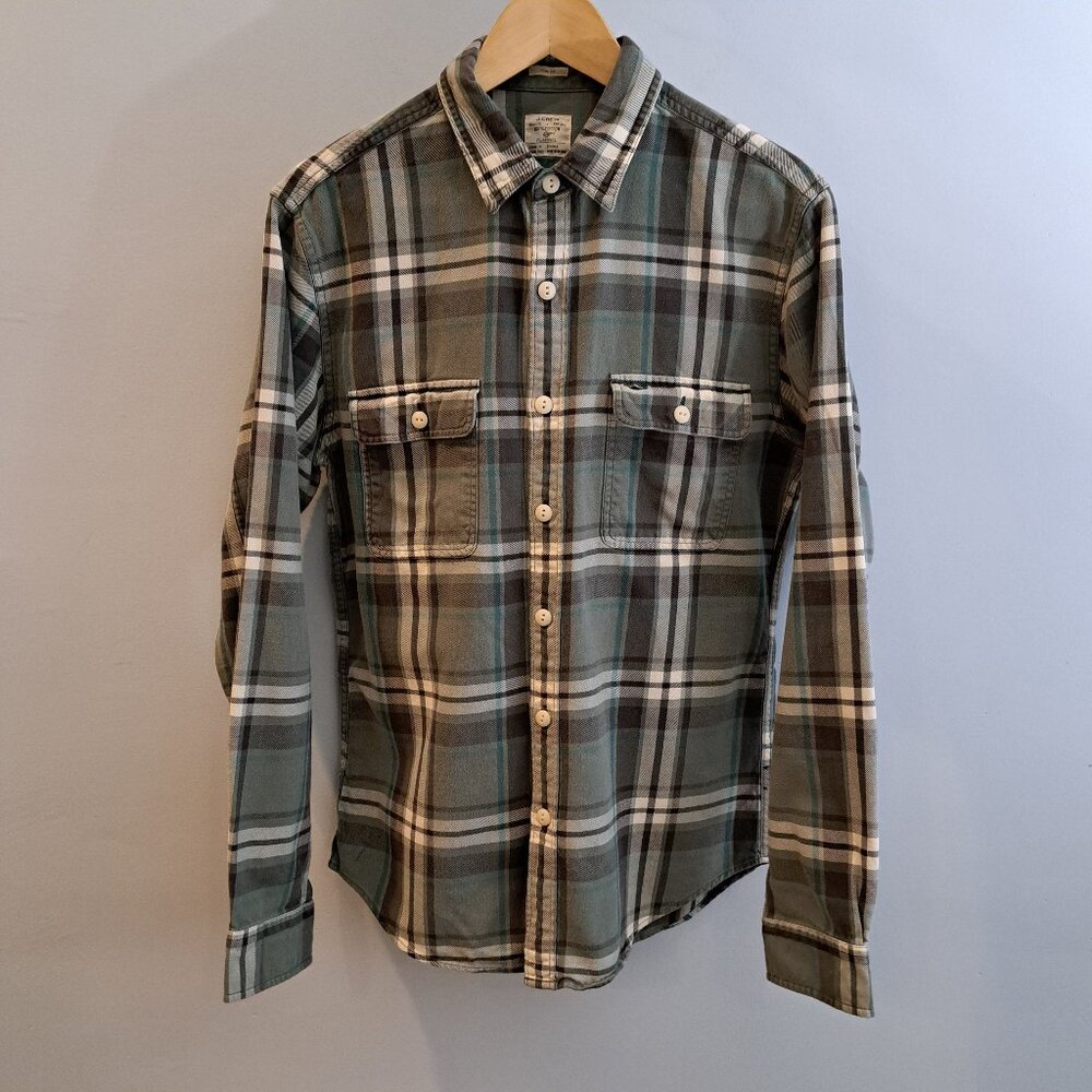 J. Crew Men's Medium Slim Fit Button Down Flannel Shirt/Jacket Style #31676